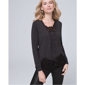 WHBM lace inlay cardigan
